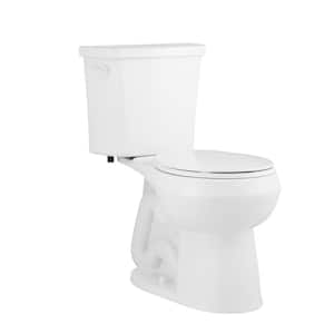 Sabre 2-piece 1.1 GPF Single Flush Round Front Toilet in. White, Seat Not Included
