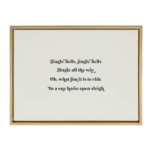 Sylvie Jingle Bells Jingle Bells by The Creative Bunch Studio Framed Canvas Words Art Print 18 in. x 24 in .