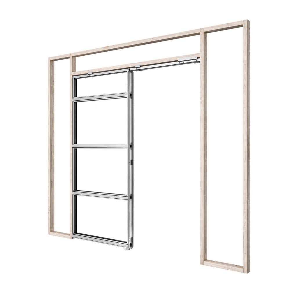 Galvanized Steel Single Pocket Door Frame Kit for 30x80 Doors
