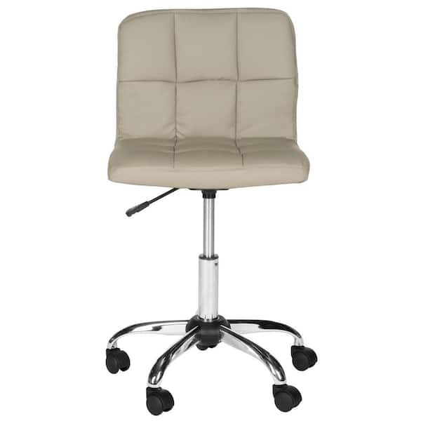 SAFAVIEH Brunner Gray Faux Leather Office Chair