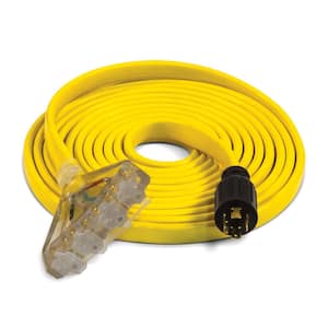 25 fts. 30 Amp 125/250-Volt Fan-Style Flat Generator Extension Cord