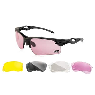 MandP Harrier Half Frame Interchangeable Protection Glasses with Impact Resistance and Anti-Fog Lenses