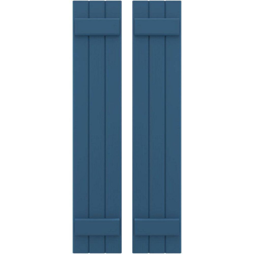 10-1/2 in. W x 78 in. H Americraft 3 Board Exterior Real Wood Joined Board and Batten Shutters Sojourn Blue price history on PriceWatchPro