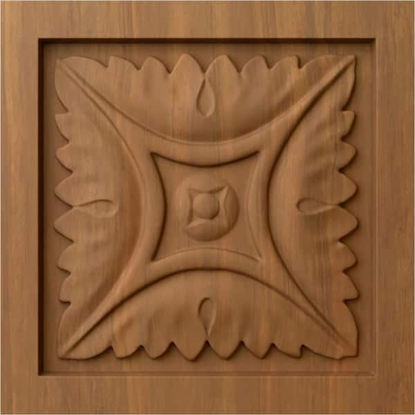 Ekena Millwork 5/8 in. x 3 in. x 3 in. Unfinished Wood Cherry Small Middlesborough Rosette