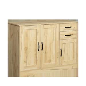Oak Modern Wood Entryway Serving Storage Cabinet Buffet Sideboard with 2-Doors and 2-Drawers