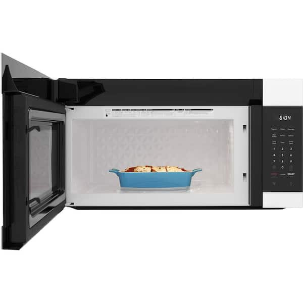 30 in. Over-the-Range Microwave in White with Dishwasher Safe Grease Filter and Vent