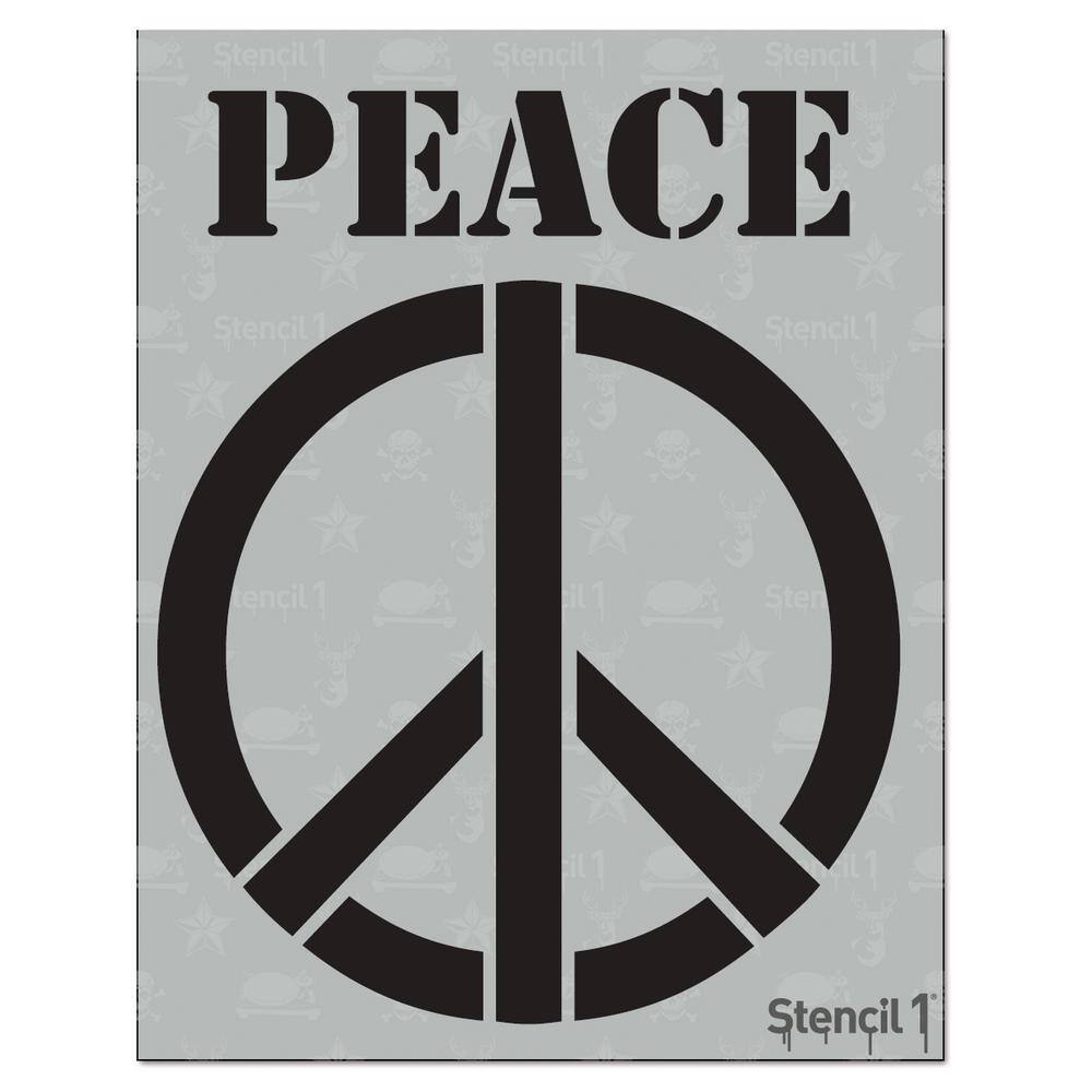 Stencil1 Peace Sign Stencil S1 01 115 The Home Depot