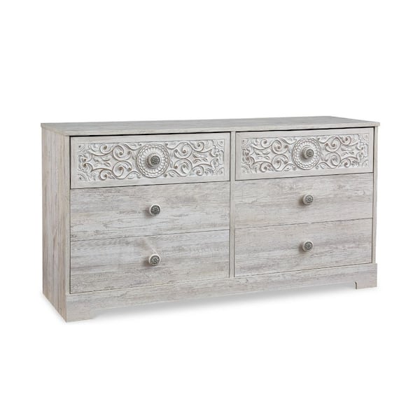 Paxberry Gray 6 Drawers 53 in. Dresser