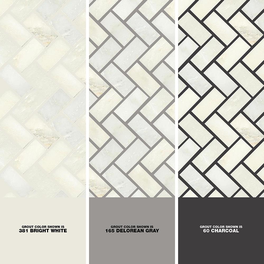 Greecian White Herringbone Polished Marble Mosaic Tile