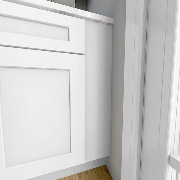 6 in. W x 34.5 in. H x 0.7 in. D in White Shaker Base Filler