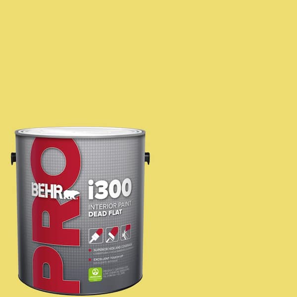 1 gal. #T15-15 Plastic Lime Dead Flat Interior Paint