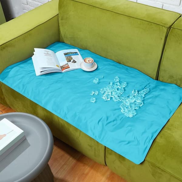 Numhew 48 in. x 28 in. Cooling Bed Pad, Light Blue Gel Cooling