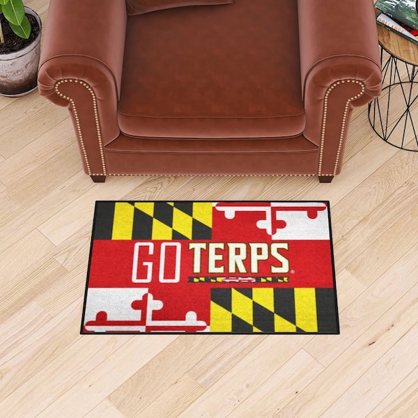 Maryland Terrapins Red Slogan 19 in. x 30 in. Starter Mat Accent Rug