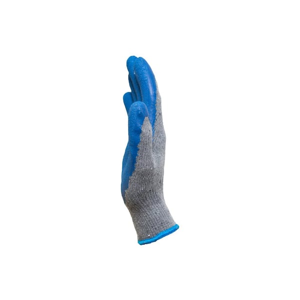 10 Gauge 5 Yarn (21S) Polyester/Cotton Liner Crinkle Latex Coated Work Glove  (HG-L101) - Everprogloves