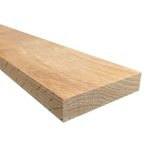 1 in. x 4 in. x Random Length S4S Oak Hardwood Board