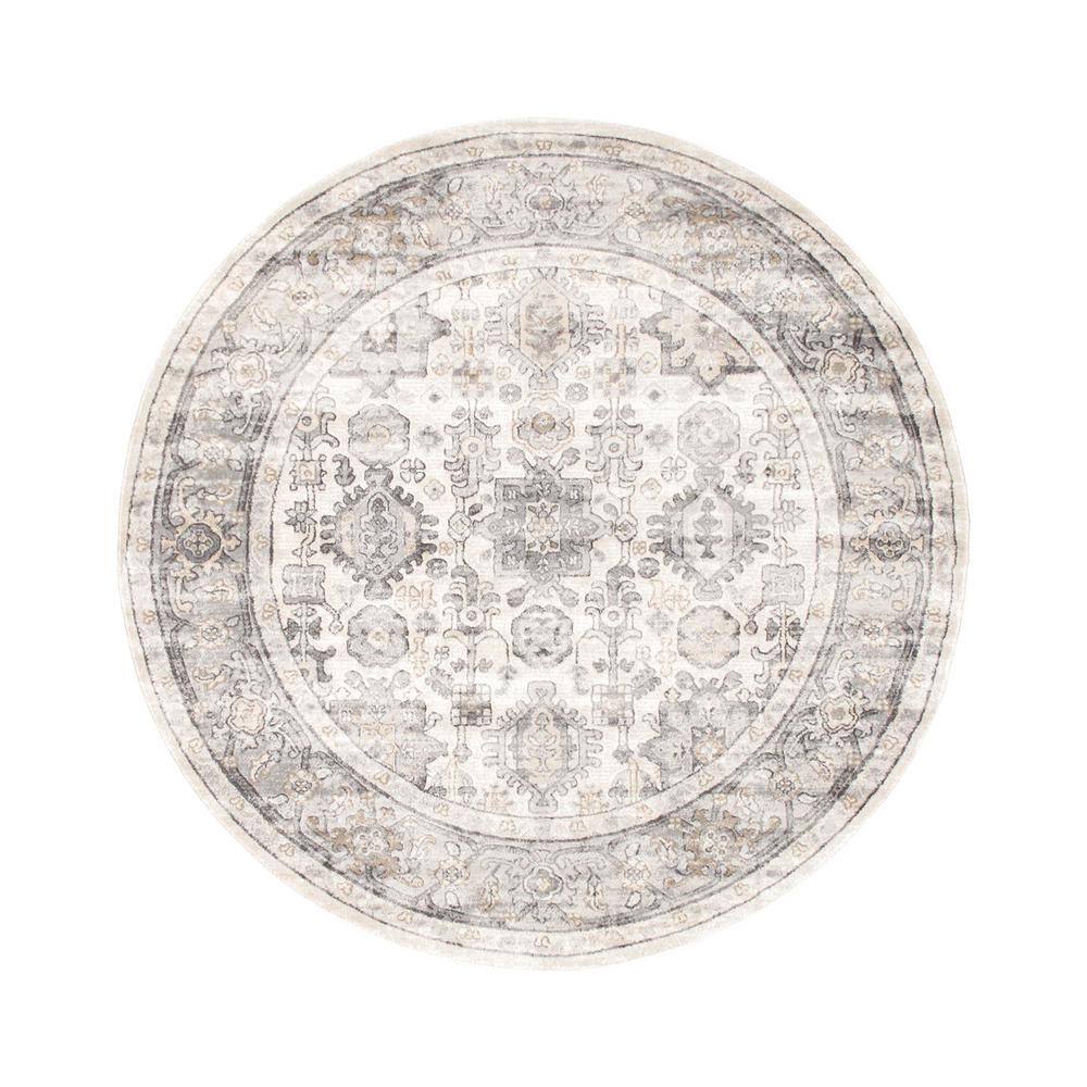 6 ft. Round Ivory/Grey Amadeus Oriental Area Rug price history on PriceWatchPro