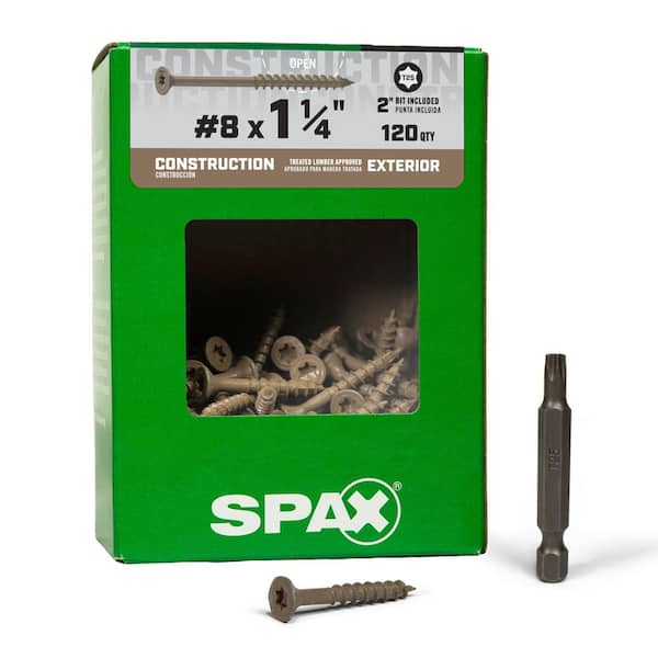 SPAX #8 x 1-5/8 in. PowerDrive Interior T25 T-Star Flat Head