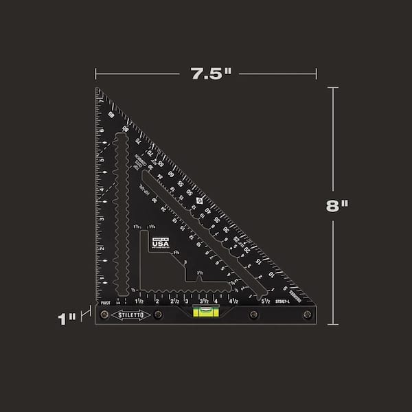Stiletto - 7 in. Carpenter Square with Level