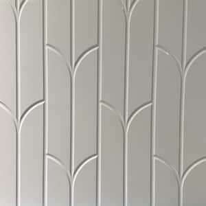 Pandora Gloss White Paintable 4 ft. x 8 ft. Faux Tin Glue-Up Wainscoting Panels (3-Pack) (96 sq. ft./Case)