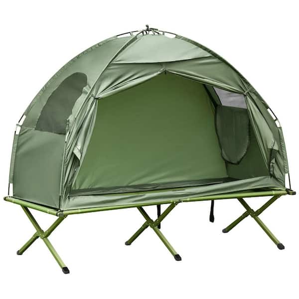 AOPSPS Camping Tent Cot, Single Person Folding Cot Combo, Off-Ground Tent, Covered Outdoor Bed with Carry Bag for Outdoor