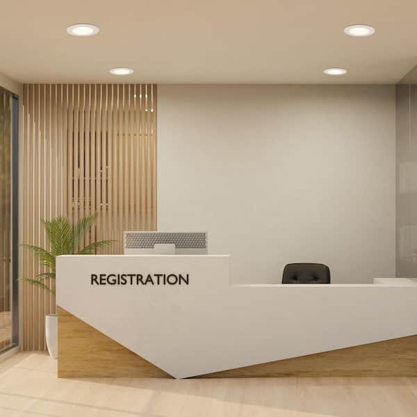 6 in. Adjustable CCT Dimmable Indoor, Outdoor Integrated LED Recessed Light Trim