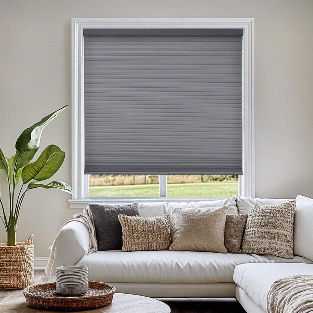 Cut-to-Size Morning Pebble Privacy Light Filtering Cordless Polyester Cellular Shades 54.25 in. W x 48 in. L price history on PriceWatchPro