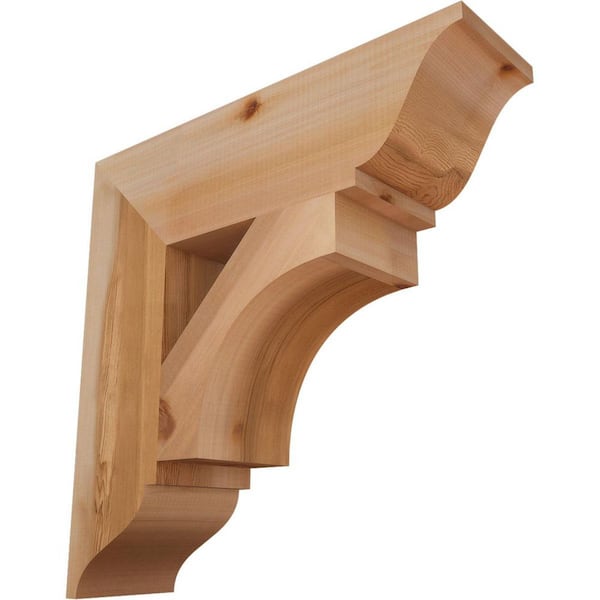 Ekena Millwork 5.5 in. x 22 in. x 22 in. Western Red Cedar Westlake Traditional Smooth Bracket