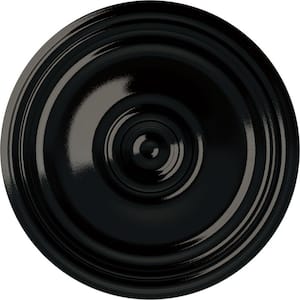 21 in. x 1-1/4 in. Reece Urethane Ceiling Medallion (Fits Canopies upto 6-3/4 in.), Black Pearl