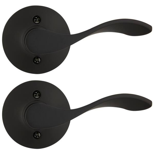 Defiant Zacoti Matte Black Right Handed Dummy Door Lever (2-Pack)