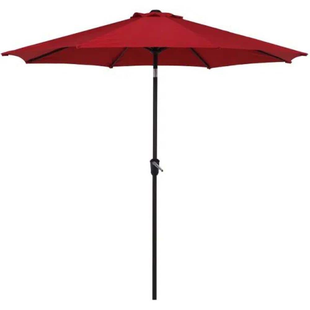 9 ft. Aluminum Push-Up Patio Tilt Market Umbrella with UV Protect and Fade 