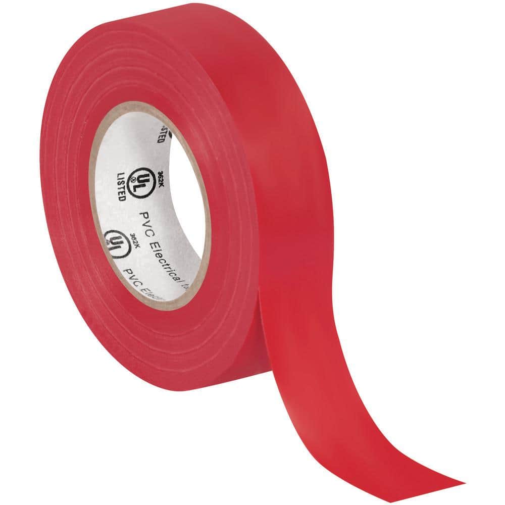 3/4 in. x 20 yds. Red Electrical Tape (10 Pack)