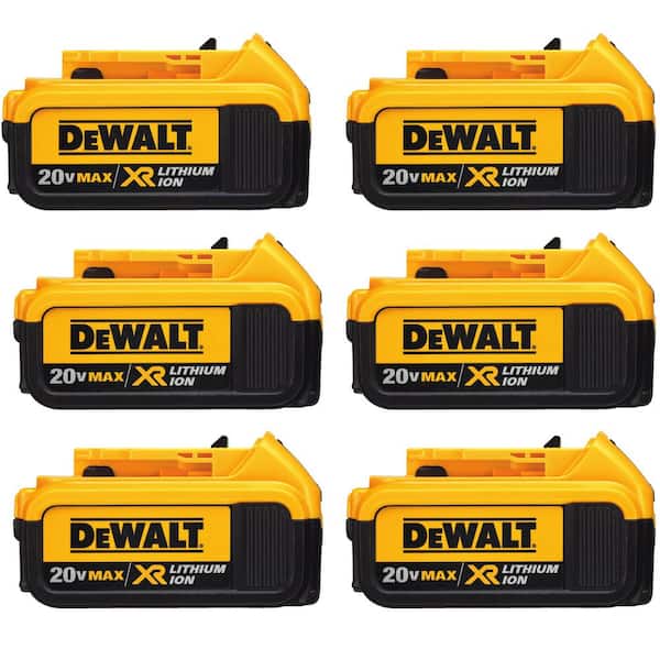 DEWALT 20V MAX XR Lithium-Ion Premium Battery Pack 4.0Ah (6 Pack)