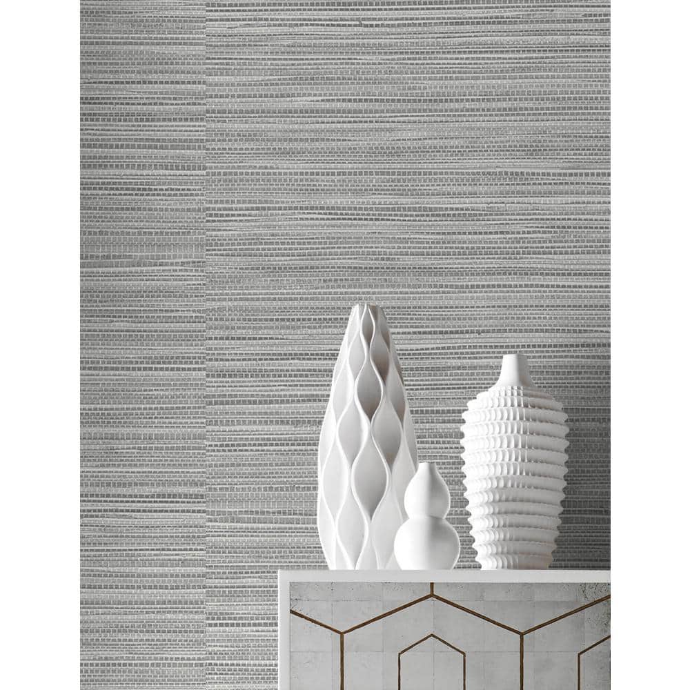 Harbor Mist Gray Vinyl Peel & Stick Wallpaper Roll