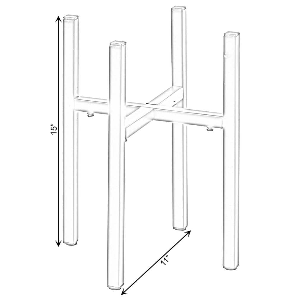 Adjustable Black Metal Plant Holder for Medium Flower Pots