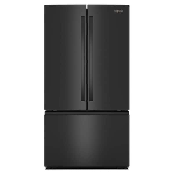 36 in. 31 cu. ft. French Door Refrigerator in Black with Ice Maker
