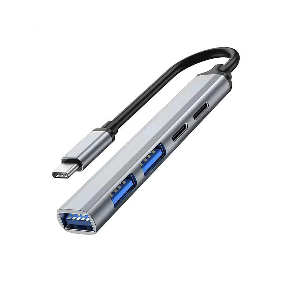 5-in-1 USB Hub with Type-C Output, 2 PD Fast Charge Ports, USB 3.0 and 2 US