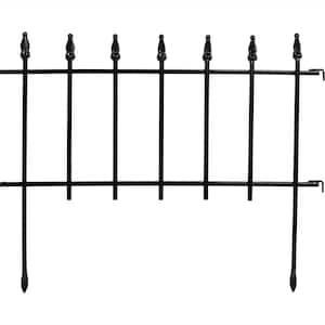 18 in. Steel Border Patio Walkway Garden Fence Panels - Roman Style (20-Piece)