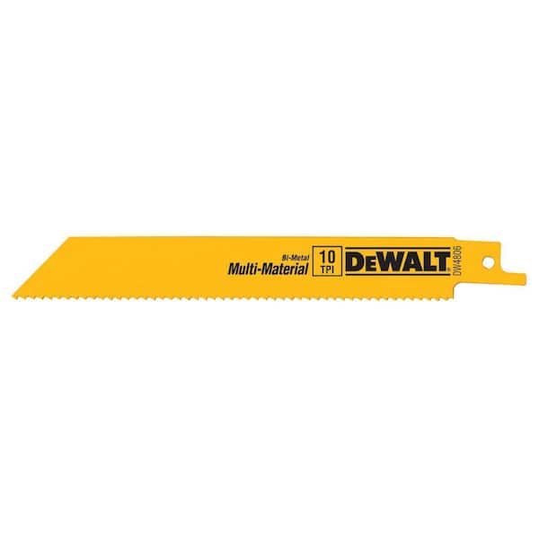 DEWALT 6 in. 10 TPI Straight Back Bi-Metal Reciprocating Saw Blade (2-Pack)