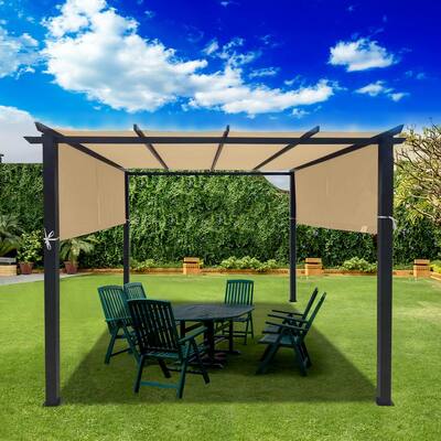 Details about   Pergola Kit Metal Frame Outdoor Patio Garden Camping Pool Party Sunshade Canopy