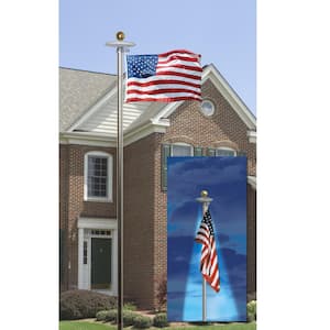 20 ft. Aluminum Flagpole with 3 ft. x 5 ft. Nylon US Flag and Solar Light
