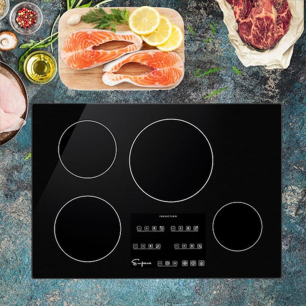 Built-in 30 in. Induction Electric Modular Cooktop in Black with 4 Elements