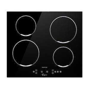 24 in. Induction Modular Cooktop in Black with 4 Elements including 3,000-Watt Element