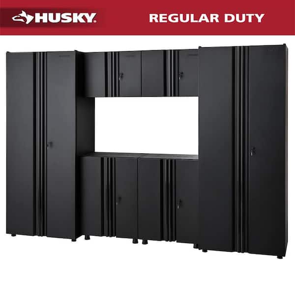 6-Piece Regular Duty Welded Steel Garage Storage System in Black (109 in. W x 75 in. H x 19.6 in. D)