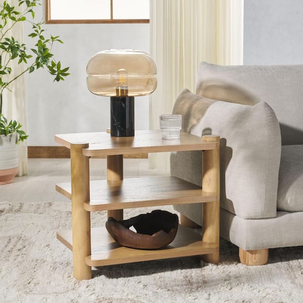 Edisyn 24 in. Natural Square Wood End Table