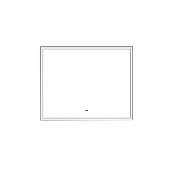 Unbranded 40 in. W x 32 in. H Rectangular Frameless Dimmable, Defog, HD Reflected Wall Mounted Bathroom Vanity Mirror in Silver