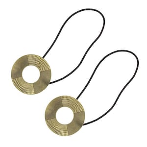 Bronze Adjustable Metal Round Curtain Tie Back (Set of 2)