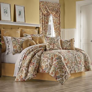 August 4-Piece Multi Cotton King Comforter Set