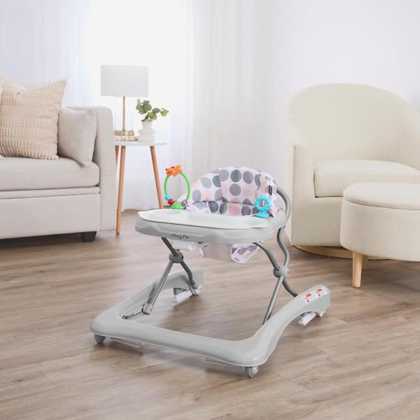 Dream On Me Mia Foldable Baby Walker in Gray