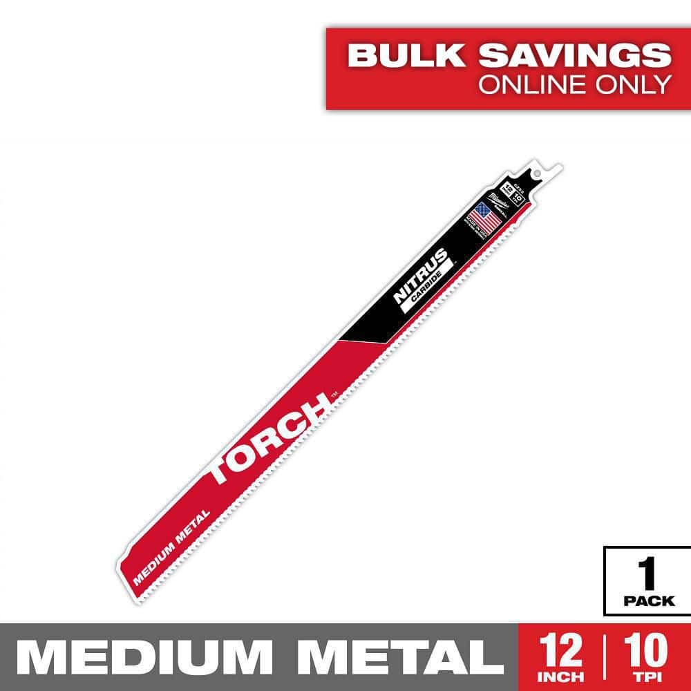 Milwaukee 12 in. 10 TPI TORCH Nitrus Carbide Teeth Medium Metal
