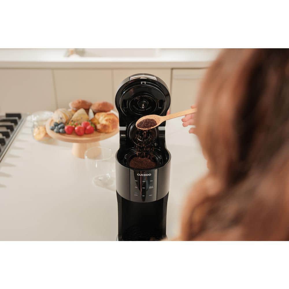 Cuckoo Electronics CCM-AK011B CUCKOO Electric 3-in-1 Coffee Maker Uses Ground Coffee/ K-Cup Pod / Loose Tea Leaves Single Serve Coffee Brewer and Tea Maker (CCM-AK011B)